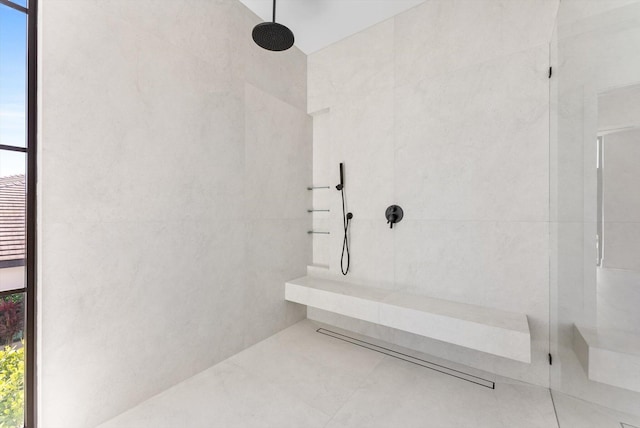880 NE 3rd Ave, Boca Raton, FL 33432 - full bath featuring plenty of natural light, tiled shower, and a wall of windows