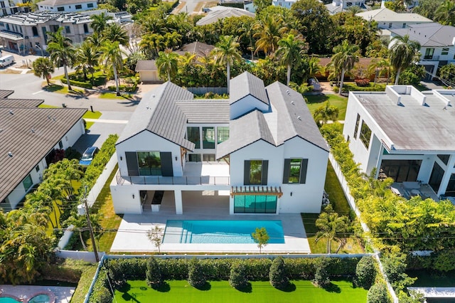 880 NE 3rd Ave, Boca Raton, FL 33432 - aerial perspective of suburban area featuring a pool