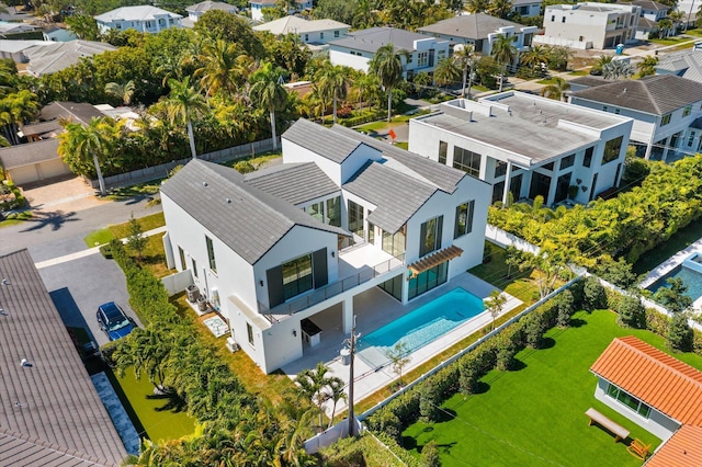 880 NE 3rd Ave, Boca Raton, FL 33432 - aerial perspective of suburban area featuring a pool