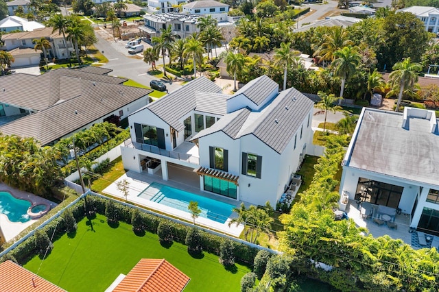 880 NE 3rd Ave, Boca Raton, FL 33432 - aerial perspective of suburban area featuring a pool