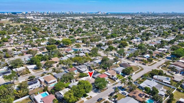 5400 NE 1st Ter, Oakland Park, FL 33334 - bird's eye view with a city view