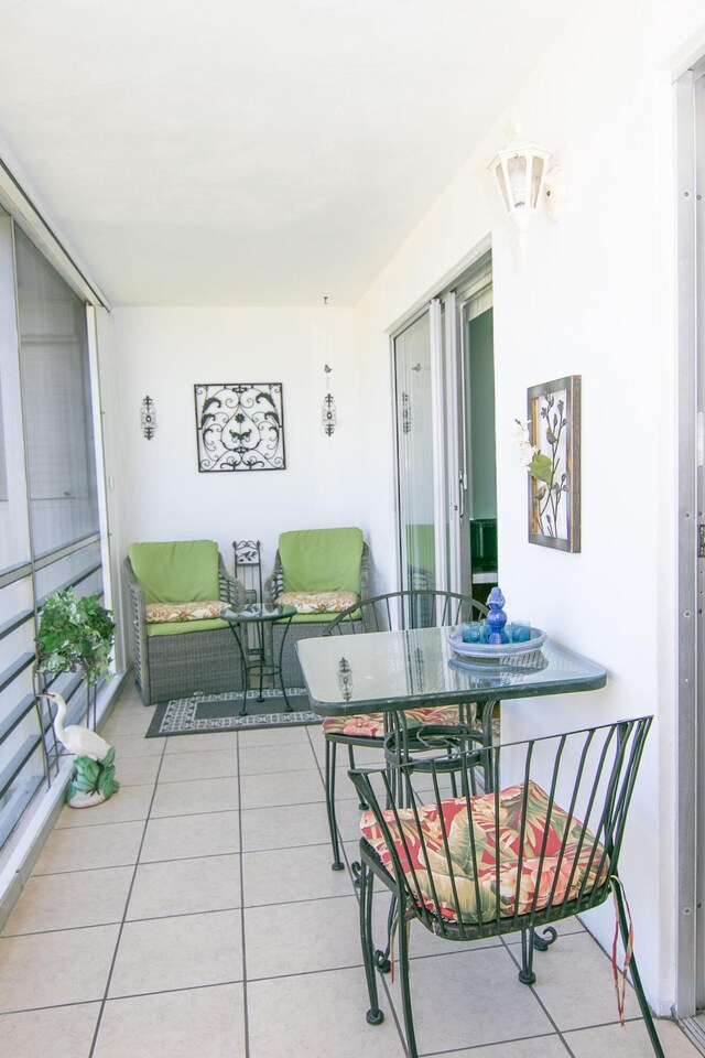 view of sunroom