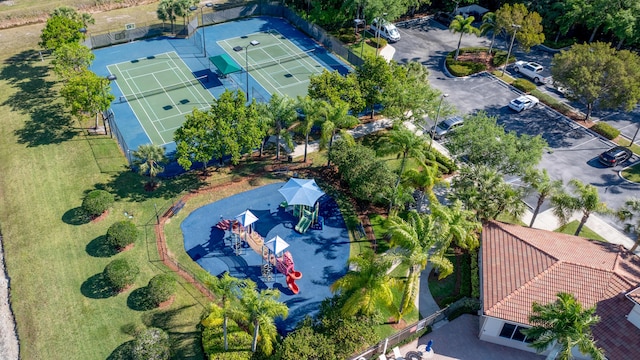 birds eye view of property