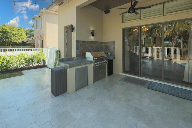 1289 Beacon Cir, Wellington, FL 33414 - view of patio featuring ceiling fan