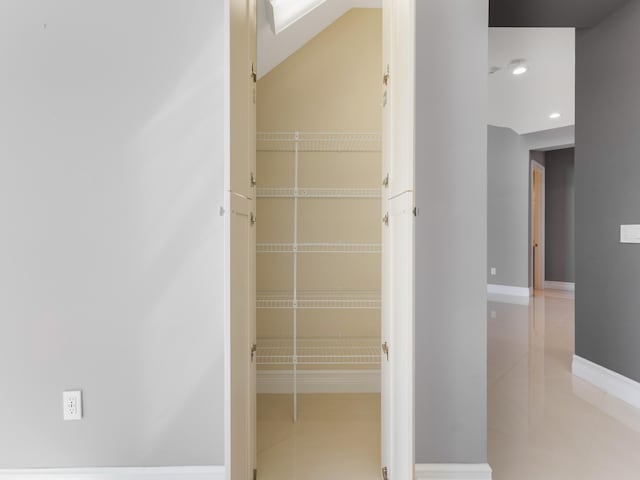 view of storage area