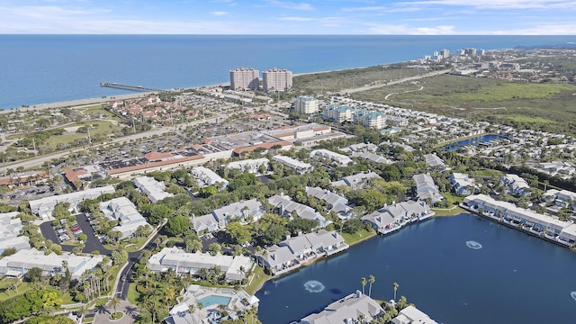 213 Ocean Dunes Cir, Jupiter, FL 33477 - birds eye view of property featuring a water view