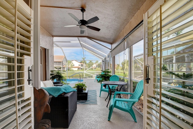12693 Coral Breeze Dr, Wellington, FL 33414 - sunroom / solarium with ceiling fan