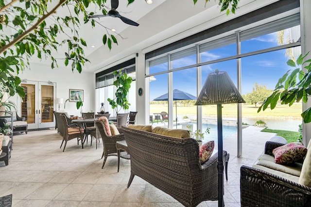 330 NW 130th Ave, Plantation, FL 33325 - sunroom featuring french doors and healthy amount of natural light