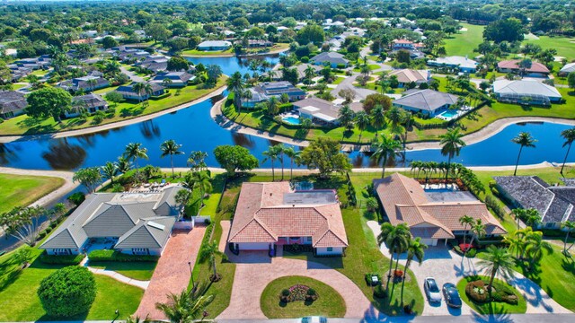 4730 S Lake Dr, Boynton Beach, FL 33436 - bird's eye view with a residential view and a water view