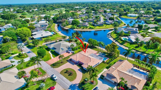 4730 S Lake Dr, Boynton Beach, FL 33436 - drone / aerial view featuring a residential view and a water view