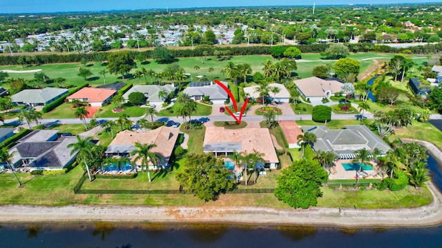 4730 S Lake Dr, Boynton Beach, FL 33436 - birds eye view of property featuring a residential view, golf course view, and a water view