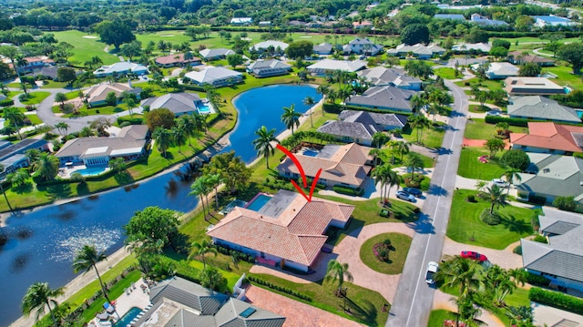 4730 S Lake Dr, Boynton Beach, FL 33436 - bird's eye view with a residential view and a water view