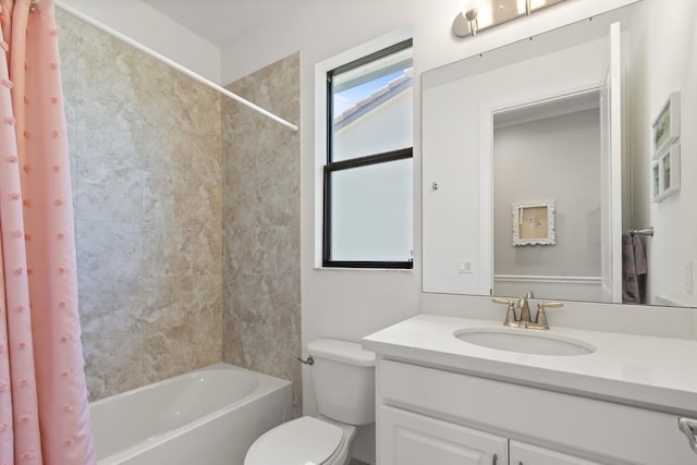 8451 Grand Prix Ln, Boynton Beach, FL 33472 - full bathroom with toilet, vanity, and shower / tub combo