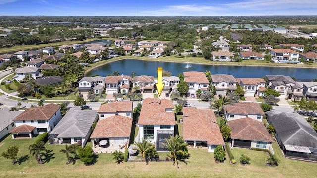 8451 Grand Prix Ln, Boynton Beach, FL 33472 - aerial view featuring a residential view and a water view