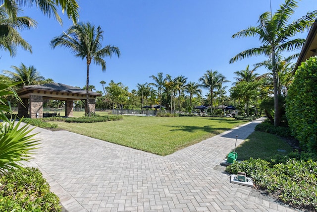 8451 Grand Prix Ln, Boynton Beach, FL 33472 - surrounding community featuring a gazebo and a yard
