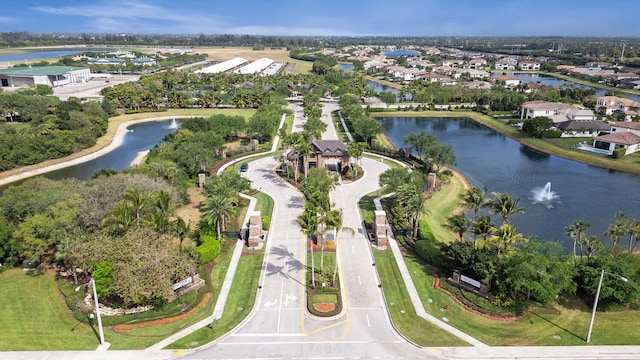 8451 Grand Prix Ln, Boynton Beach, FL 33472 - drone / aerial view with a residential view and a water view