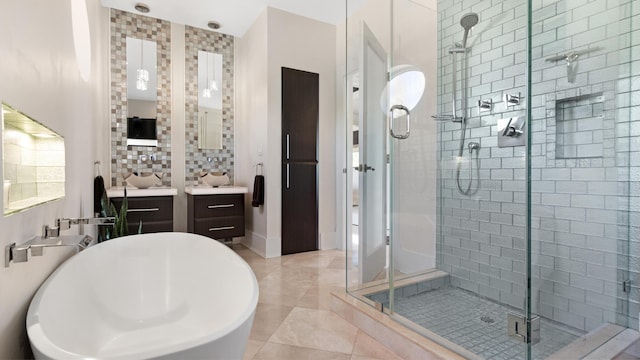 1526 SE 11th St, Deerfield Beach, FL 33441 - full bathroom featuring tile patterned floors, vanity, and a stall shower