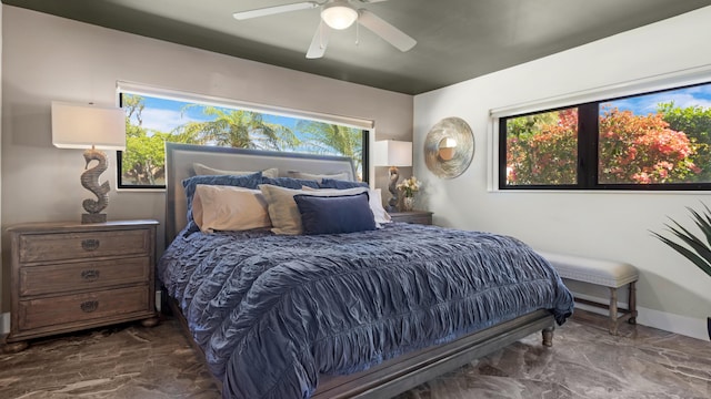 1526 SE 11th St, Deerfield Beach, FL 33441 - bedroom featuring marble finish floor and ceiling fan