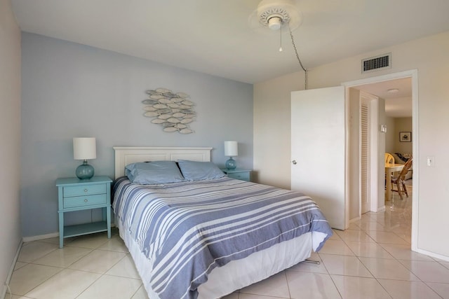 95 N N Blvd Unit 2B, Boynton Beach, FL 33435 - bedroom featuring baseboards, visible vents, and light tile patterned floors