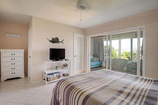 95 N N Blvd Unit 2B, Boynton Beach, FL 33435 - bedroom featuring light tile patterned flooring and access to outside