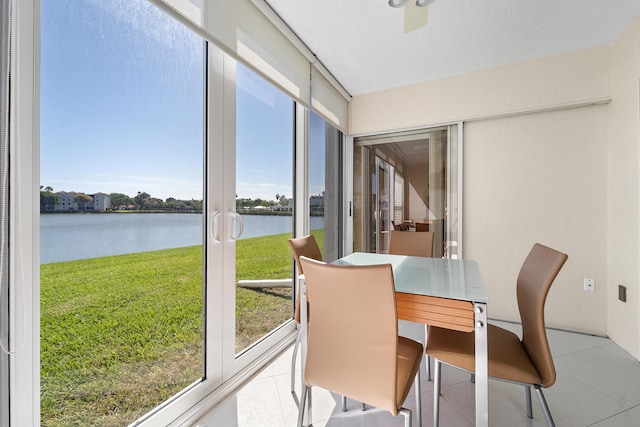 14112 Huntington Pointe Dr Unit 105, Delray Beach, FL 33484 - sunroom / solarium featuring a water view