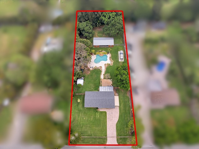 5020 SW 188th Ave, Southwest Ranches, FL 33332 - aerial view of property and surrounding area with a pool area and property parcel outlined