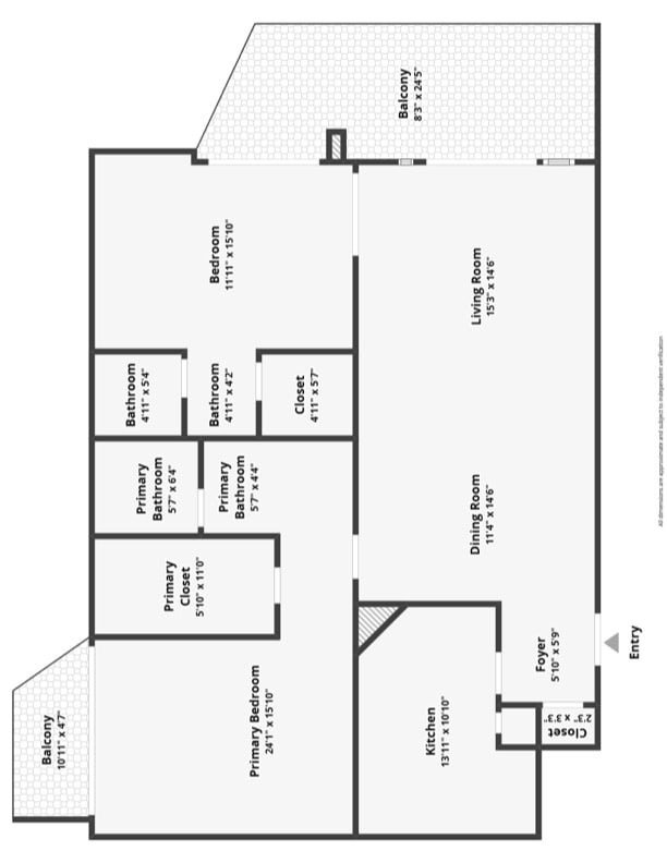 2000 Presidential Way Unit 204, West Palm Beach, FL 33401 - floor plan