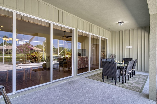 2036 SW Mayflower Dr, Palm City, FL 34990 - sunroom / solarium featuring a ceiling fan