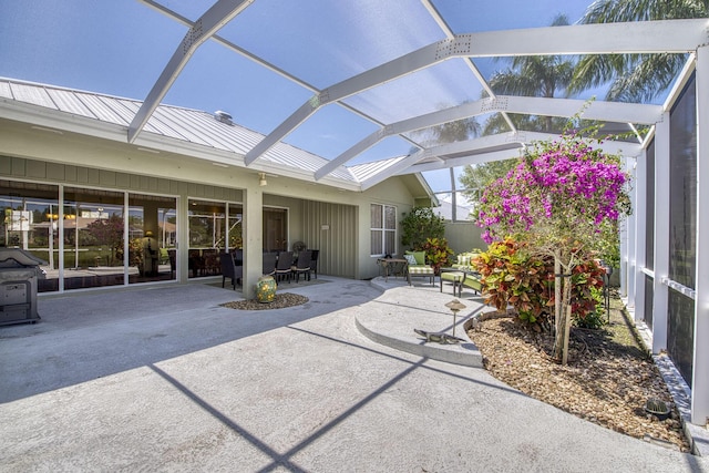 2036 SW Mayflower Dr, Palm City, FL 34990 - view of patio / terrace featuring glass enclosure