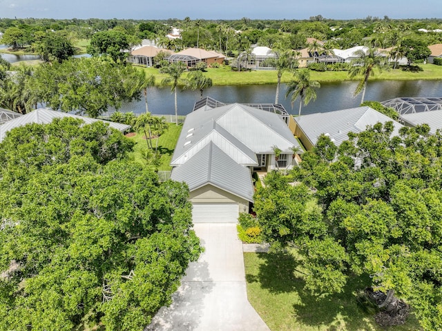 2036 SW Mayflower Dr, Palm City, FL 34990 - aerial view of residential area with a large body of water