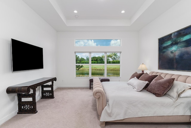 9237 Seahorse Bay Dr, Boynton Beach, FL 33473 - carpeted bedroom featuring baseboards, recessed lighting, and a raised ceiling