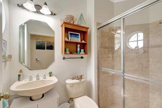 5541 Wishing Star Ln, Greenacres, FL 33463 - full bathroom with toilet, a sink, and a shower stall