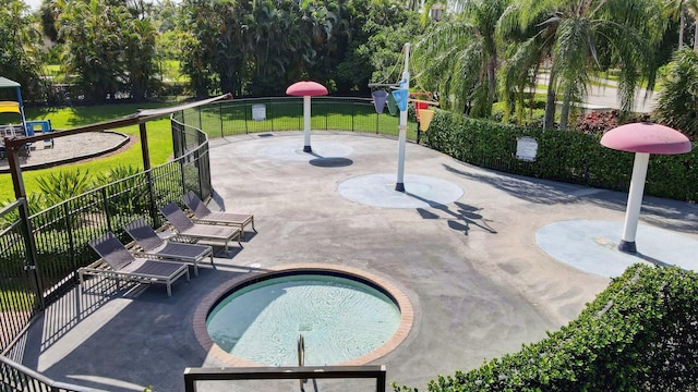 5541 Wishing Star Ln, Greenacres, FL 33463 - exterior space with a jacuzzi, playground community, and a yard
