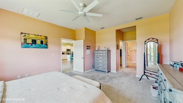 10577 SW Toren Way, Port Saint Lucie, FL 34987 - bedroom with light colored carpet, baseboards, and a ceiling fan
