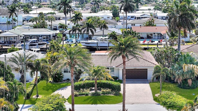 aerial perspective of suburban area