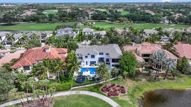 8388 Del Prado Dr, Delray Beach, FL 33446 - aerial perspective of suburban area featuring a golf club and a large body of water
