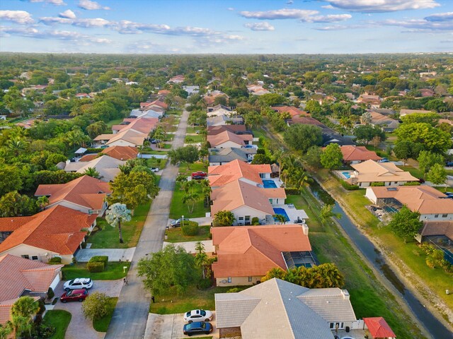 drone / aerial view with a residential view