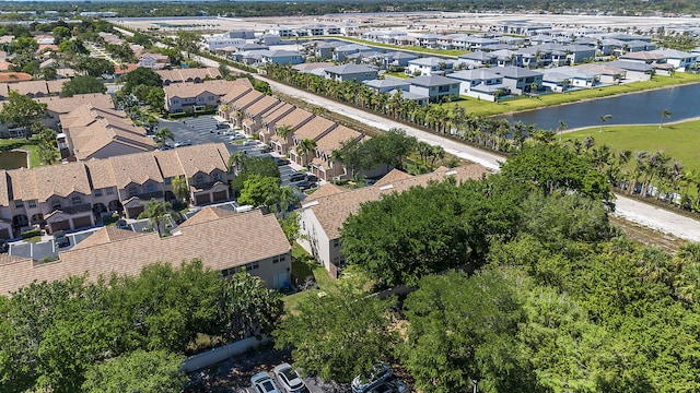 9448 Boca River Cir, Boca Raton, FL 33434 - bird's eye view featuring a water view and a residential view