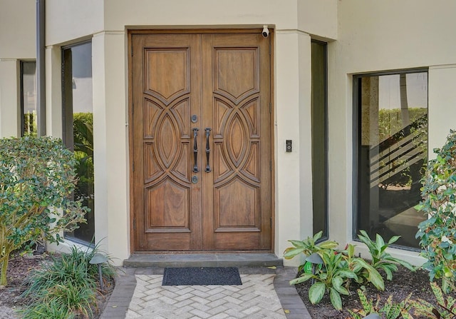 5312 Boca Marina Cir N, Boca Raton, FL 33487 - property entrance featuring stucco siding