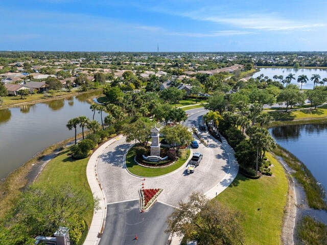 9686 SW Glenbrook Dr, Port Saint Lucie, FL 34987 - drone / aerial view with a water view