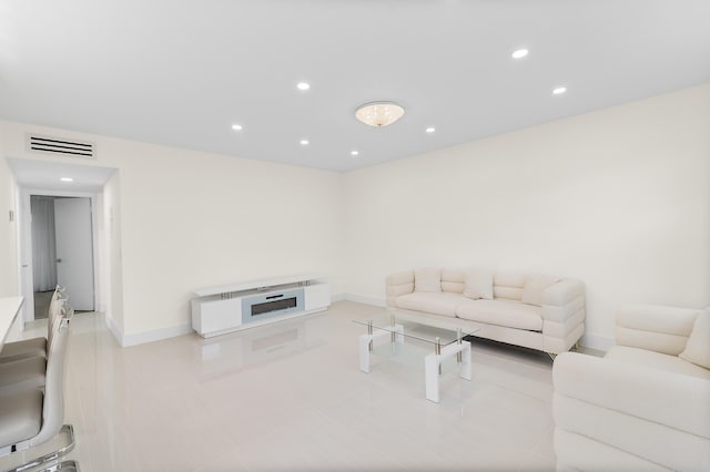 361 Normandy H, Delray Beach, FL 33484 - living room with recessed lighting and baseboards