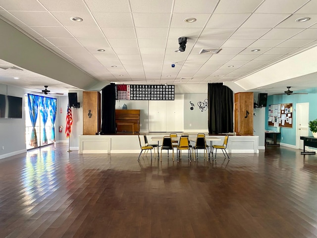 2841 Somerset Dr Unit 217, Lauderdale Lakes, FL 33311 - welcome area with ceiling fan and recessed lighting