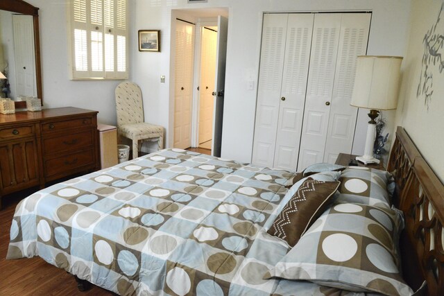 2841 Somerset Dr Unit 217, Lauderdale Lakes, FL 33311 - bedroom featuring wood finished floors and a closet
