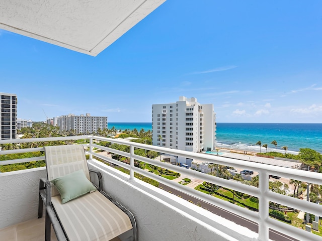3450 S Ocean Blvd Unit 906, Highland Beach, FL 33487 - balcony featuring a water view