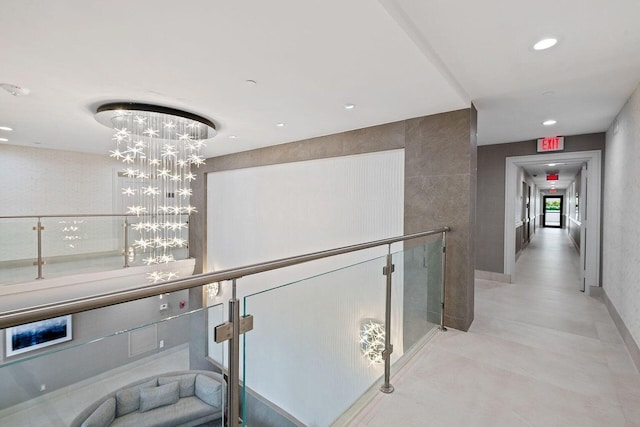 3450 S Ocean Blvd Unit 906, Highland Beach, FL 33487 - hallway with recessed lighting and baseboards
