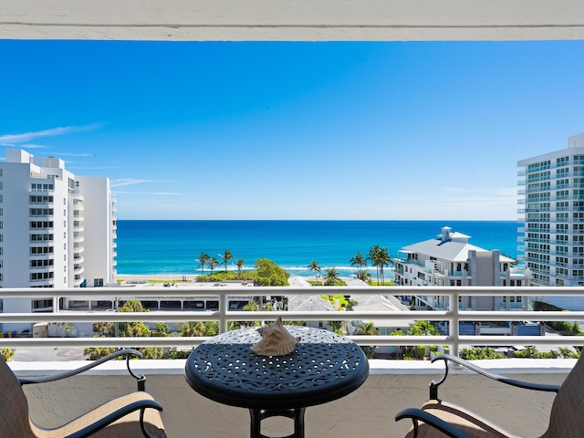 3450 S Ocean Blvd Unit 906, Highland Beach, FL 33487 - balcony with a water view