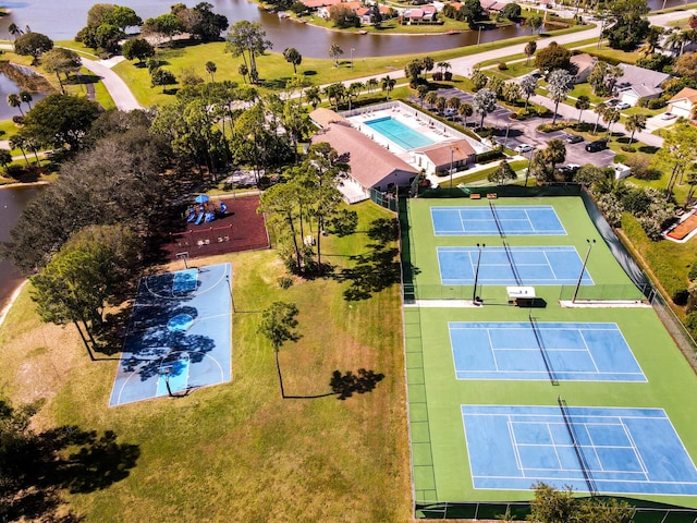 8460 Blue Cypress Dr, Lake Worth, FL 33467 - drone / aerial view with a water view