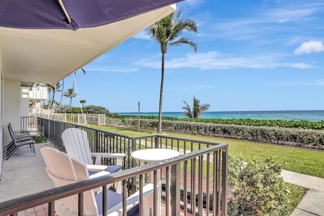 1149 Hillsboro Mile Unit 112N, Hillsboro Beach, FL 33062 - exterior space featuring a water view and a view of the beach