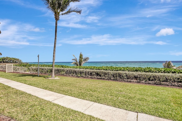 1149 Hillsboro Mile Unit 112N, Hillsboro Beach, FL 33062 - view of home's community featuring a water view and a lawn