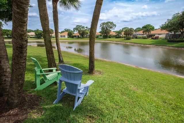 property view of water featuring a residential view